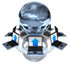#47724 Royalty-Free (RF) Illustration Of 3d Laptops Around A Blue Metallic Globe by Julos