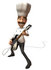 #47804 Royalty-Free (RF) Illustration Of A 3d Gourmet Chef Mascot Playing An Electric Guitar - Version 2 by Julos