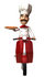 #47813 Royalty-Free (RF) Illustration Of A 3d Gourmet Chef Mascot Delivering Pizza On A Scooter - Version 3 by Julos