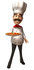 #47841 Royalty-Free (RF) Illustration Of A 3d Gourmet Chef Mascot Serving A Pizza Pie - Version 1 by Julos