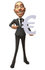 #48247 Royalty-Free (RF) Illustration Of A 3d White Collar Businessman Mascot Holding A Euro Symbol - Version 4 by Julos