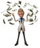 #48719 Royalty-Free (RF) Illustration Of A 3d White Male Doctor Mascot Throwing Money - Version 1 by Julos