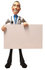 #48732 Royalty-Free (RF) Illustration Of A 3d White Male Doctor Holding Up A Blank Sign - Version 1 by Julos