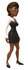 #48891 Royalty-Free (RF) Illustration Of A 3d Black Businesswoman Standing And Facing Right by Julos