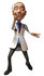 #48909 Royalty-Free (RF) Illustration Of A 3d White Male Doctor Using A Magnifying Glass - Version 1 by Julos