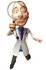 #48910 Royalty-Free (RF) Illustration Of A 3d White Male Doctor Using A Magnifying Glass - Version 3 by Julos
