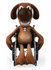 #49257 Royalty-Free (RF) Illustration Of A 3d Brown Dog Mascot Sitting In A Wheelchair by Julos