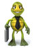 #49446 Royalty-Free (RF) Illustration Of A 3d Green Turtle Mascot Corporate Businessman With A Briefcase by Julos