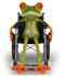 #49529 Royalty-Free (RF) Illustration Of A Handicap 3d Red Eyed Tree Frog Using A Wheelchair - Version 2 by Julos