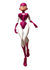 #49616 Royalty-Free (RF) Illustration Of A 3d Superwoman Walking - Version 2 by Julos