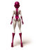 #49619 Royalty-Free (RF) Illustration Of A 3d Superwoman Standing And Facing Away - Version 2 by Julos
