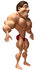 #49791 Royalty-Free (RF) Illustration Of A 3d Bodybuilder Mascot Standing - Version 4 by Julos