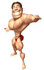 #49793 Royalty-Free (RF) Illustration Of A 3d Bodybuilder Mascot Holding One Arm Out - Version 2 by Julos