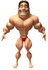 #49794 Royalty-Free (RF) Illustration Of A 3d Bodybuilder Mascot Standing - Version 1 by Julos