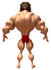#49795 Royalty-Free (RF) Illustration Of A 3d Bodybuilder Mascot Standing - Version 3 by Julos