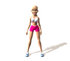 #49836 Royalty-Free (RF) Illustration Of A 3d Blond Fitness Woman Standing And Facing Front - Version 1 by Julos