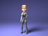 #49893 Royalty-Free (RF) Illustration Of A 3d Blond Businesswoman Mascot Standing And Facing Front - Version 2 by Julos