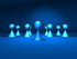 #49909 Royalty-Free (RF) Illustration Of A 3d Group Of Blue Telemarketer Or Customer Service Rep Avatar People by Julos