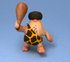 #49913 Royalty-Free (RF) Illustration Of A 3d Caveman Mascot Waving A Club - Version 1 by Julos