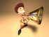 #49947 Royalty-Free (RF) Illustration Of A 3d News Boy Announcing News Through A Megaphone - Version 3 by Julos
