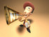 #49950 Royalty-Free (RF) Illustration Of A 3d News Boy Announcing News Through A Megaphone - Version 4 by Julos