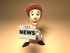 #49953 Royalty-Free (RF) Illustration Of A 3d News Boy Holding Up A Newspaper - Version 4 by Julos