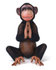 #49984 Royalty-Free (RF) Illustration Of A 3d Chimpanzee Mascot Meditating - Pose 3 by Julos