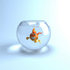#50004 Royalty-Free (RF) Illustration Of A 3d Happy Goldfish Mascot In A Bowl by Julos