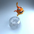 #50009 Royalty-Free (RF) Illustration Of A 3d Goldfish Mascot Jumping Out Of A Bowl by Julos