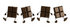 #50722 Royalty-Free (RF) Illustration Of A 3d Group Of Milk Chocolate Bar Mascots Walking by Julos