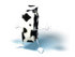 #50817 Royalty-Free (RF) Illustration Of A 3d Cow Patterned Milk Carton Character Holding Its Arms Out - Version 5 by Julos