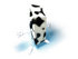 #50820 Royalty-Free (RF) Illustration Of A 3d Cow Patterned Milk Carton Character Holding Its Arms Out - Version 7 by Julos