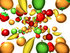 #50823 Royalty-Free (RF) Illustration Of A Background Of Fruits Raining Down - Version 2 by Julos