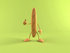 #50829 Royalty-Free (RF) Illustration Of A 3d Baguette Bread Character Giving The Thumbs Up - Version 2 by Julos