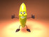 #50833 Royalty-Free (RF) Illustration Of A 3d Banana Mascot Holding His Arms Open - Version 2 by Julos
