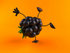 #50838 Royalty-Free (RF) Illustration Of A 3d Blackberry Character Doing A Cartwheel - Version 2 by Julos
