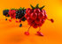 #50843 Royalty-Free (RF) Illustration Of 3d Blackberry And Raspberry Characters Walking Forward - Version 2 by Julos