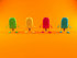 #50844 Royalty-Free (RF) Illustration Of 3d Ice Lolly Characters Facing Front - Version 2 by Julos
