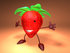 #50871 Royalty-Free (RF) Illustration Of A 3d Strawberry Character Holding His Arms Open - Version 4 by Julos