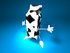 #50880 Royalty-Free (RF) Illustration Of A 3d Cow Patterned Milk Carton Character Holding Its Arms Out - Version 3 by Julos