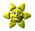 #51625 Royalty-Free (RF) Illustration Of A 3d Happy Yellow Sun Smiling - Version 1 by Julos