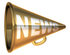 #51636 Royalty-Free (RF) Illustration Of A 3d Gold News Megaphone - Version 4 by Julos