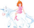 #56142 Royalty-Free (RF) Clip Art Of A Little Princess Riding A White Unicorn by pushkin