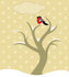 #56277 Royalty-Free (RF) Clip Art Chatty Robin Bird Sitting On Top Of A Winter Tree With A Text Balloon by pushkin