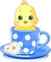 #56278 Clip ArtIllustration Of An Adorable Yellow Chick In A Blue Polka Dotted Tea Cup by pushkin