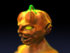 #60759 Royalty-Free (RF) Illustration Of A 3d Pumpkin Monster Facing Left by Julos