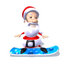 #60764 Royalty-Free (RF) Illustration Of A 3d Santa Claus Snowboarding - Version 6 by Julos