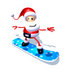 #60803 Royalty-Free (RF) Illustration Of A 3d Santa Claus Snowboarding - Version 4 by Julos