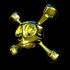 #60820 Royalty-Free (RF) Illustration Of A Gold Skull With Crossbones - Version 3 by Julos