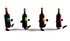 #60841 Royalty-Free (RF) Illustration Of A Group Of 3d Wine Bottle Characters Walking Right - Version 1 by Julos